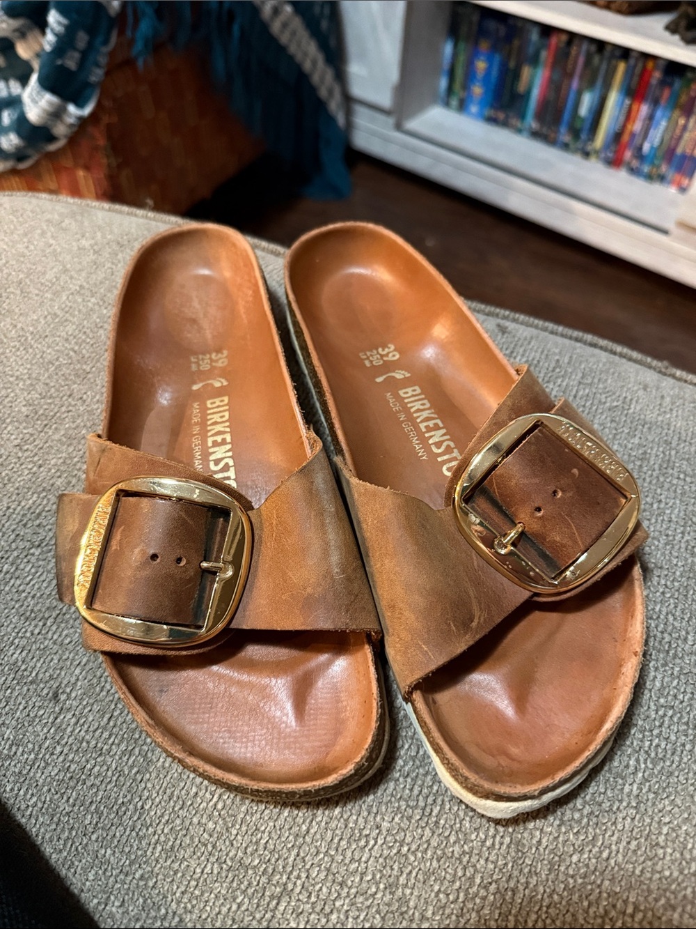 Women’s Birkenstock Leather Big Buckle Sandals